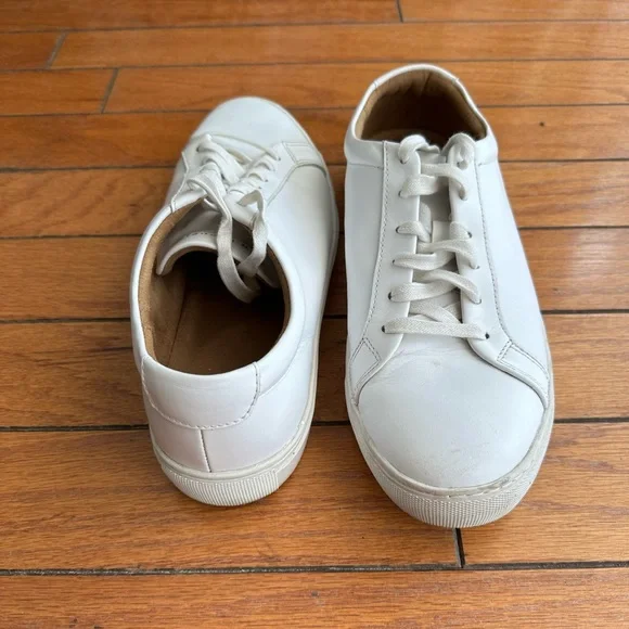 Mens New Republic White Leather Sneakers Size 10.5 - Picture 4 of 5